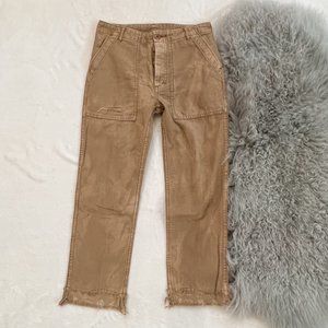 Free People Oil Washed Twill Trouser